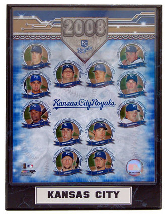 2008 Kansas City Royals Team Photograph Nested on a 9" x 12" Plaque