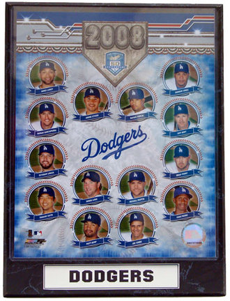 2008 Los Angeles Dodgers Team Photograph Nested on a 9" x 12" Plaque