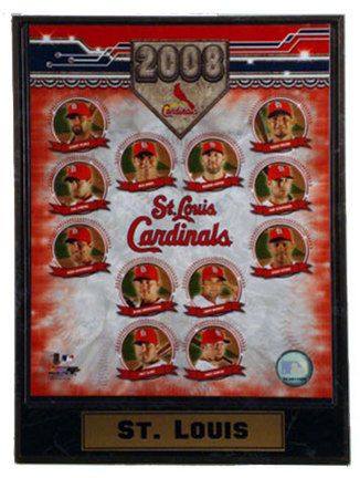 2008 St. Louis Cardinals Team Photograph Nested on a 9" x 12" Plaque