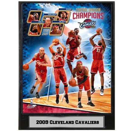 2009 Cleveland Cavaliers Photograph Nested on a 9" x 12" Plaque