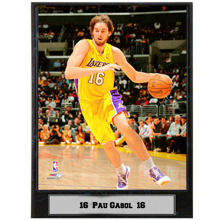 Pau Gasol Photograph Nested on a 9" x 12" Plaque 