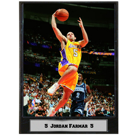 Jordan Farmar Photograph Nested on a 9" x 12" Plaque 