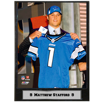Matthew Stafford Photograph Nested on a 9" x 12" Plaque 