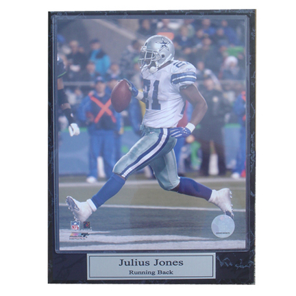 Julius Jones Photograph Nested on a 9" x 12" Plaque 