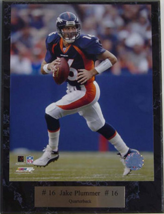 Jake Plummer Photograph Nested on a 9" x 12" Plaque