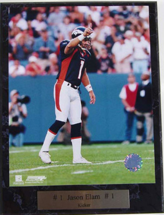 Jason Elam Photograph Nested on a 9" x 12" Plaque 