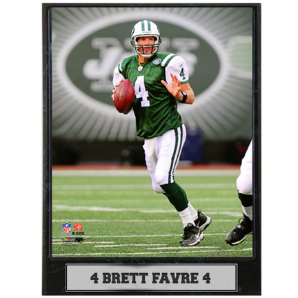 Brett Favre New York Jets Photograph Nested on a 9" x 12" Plaque 