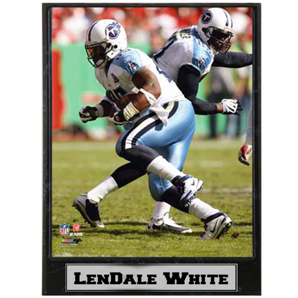 LenDale White Photograph Nested on a 9" x 12" Plaque