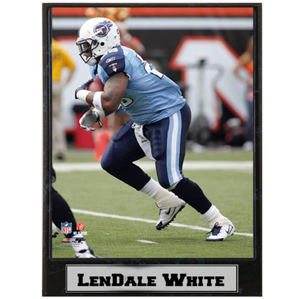 LenDale White "White Jersey" Photograph Nested on a 9" x 12" Plaque