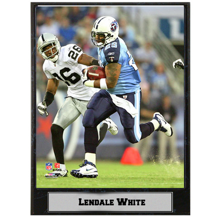 LenDale White Tennessee Titans Photograph Nested on a 9" x 12" Plaque