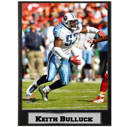 Keith Bulluck "White Jersey" Photograph Nested on a 9" x 12" Plaque