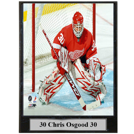 Chris Osgood Photograph Nested on a 9" x 12" Plaque 