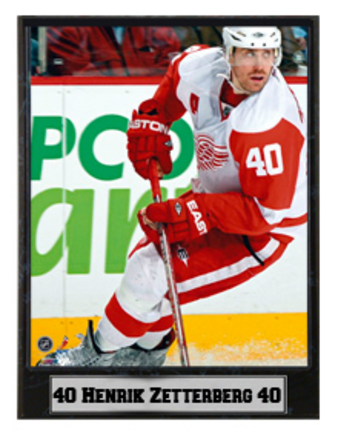 Henrik Zetterberg Photograph Nested on a 9" x 12" Plaque 