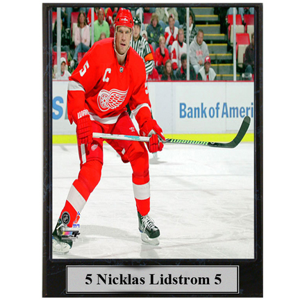 Nicklas Lidstrom Photograph Nested on a 9" x 12" Plaque 
