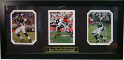 Adrian Peterson Autographed 8" x 10" Framed Photo Collage
