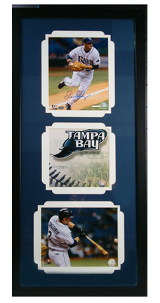 Evan Longoria Photo Collage with Autographed 8" x 10" Photograph in Deluxe Frame