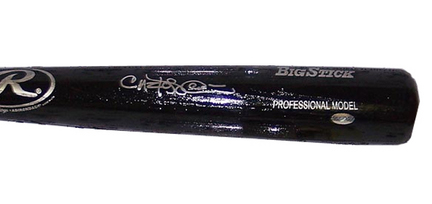 Carlos Pena Black Autographed Baseball Bat