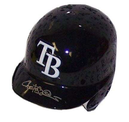 Carlos Pena Autographed Mini Batting Helmet