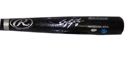 BJ Upton Autographed Black Baseball Bat