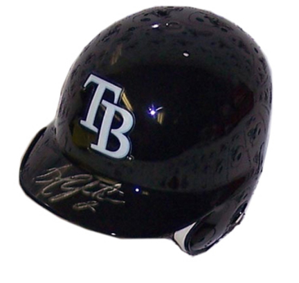 BJ Upton Autographed Mini Batting Helmet