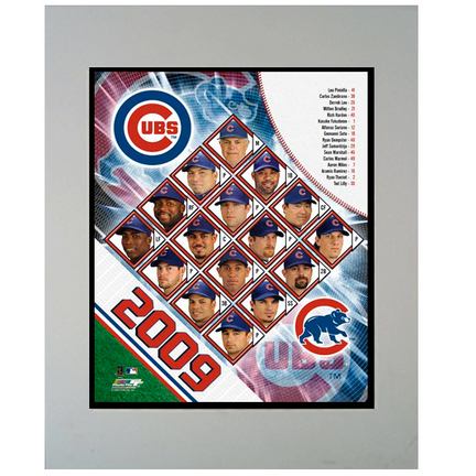 2009 Chicago Cubs Team 11" x 14" Matted Photograph (Unframed)