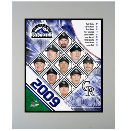 2009 Colorado Rockies Team 11" x 14" Matted Photograph (Unframed)