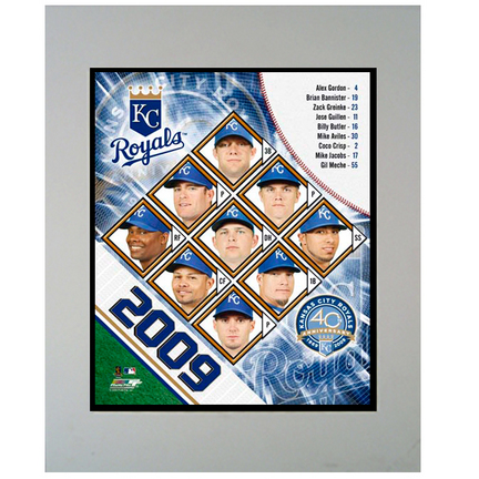 2009 Kansas City Royals Team 11" x 14" Matted Photograph (Unframed)