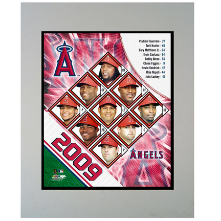 2009 Los Angeles Angels of Anaheim Team 11" x 14" Matted Photograph (Unframed)