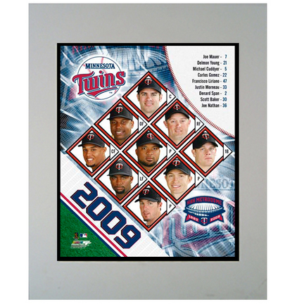 2009 Minnesota Twins Team 11" x 14" Matted Photograph (Unframed)