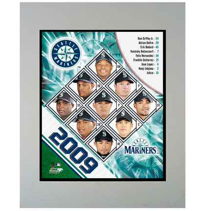 2009 Seattle Mariners Team 11" x 14" Matted Photograph (Unframed)