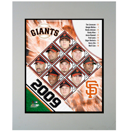 2009 San Francisco Giants Team 11" x 14" Matted Photograph (Unframed)