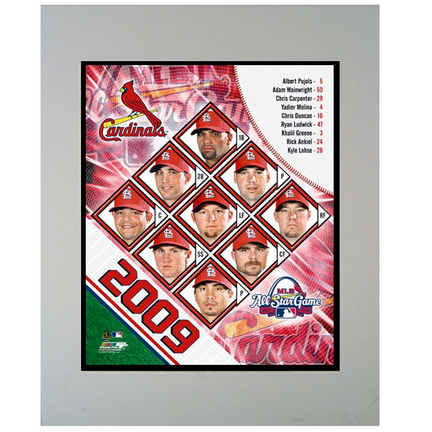 2009 St. Louis Cardinals Team 11" x 14" Matted Photograph (Unframed)