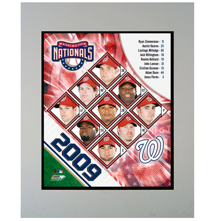 2009 Washington Nationals Team 11" x 14" Matted Photograph (Unframed)