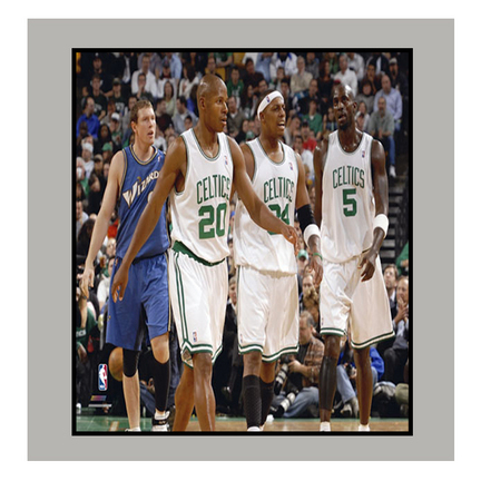 Boston Celtics "Big 3" 2009 Photograph 11" x 14" Matted Photograph (Unframed)
