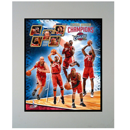 2009 Cleveland Cavaliers "Central Division Champions" 11" x 14" Matted Photograph (Unframed)