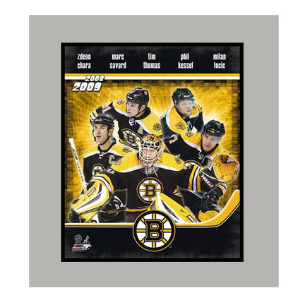 Boston Bruins Team Photo 2009 Photograph 11" x 14" Matted Photograph (Unframed)
