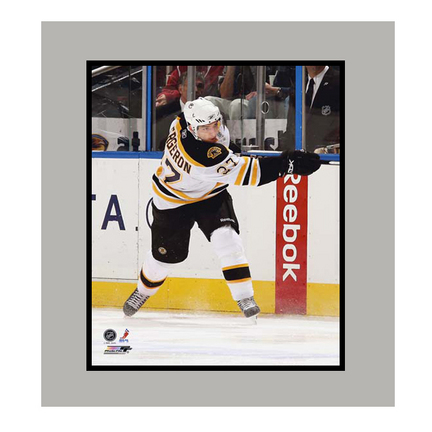 Patrice Bergeron Boston Bruins "White Jersey" 11" x 14" Matted Photograph (Unframed)