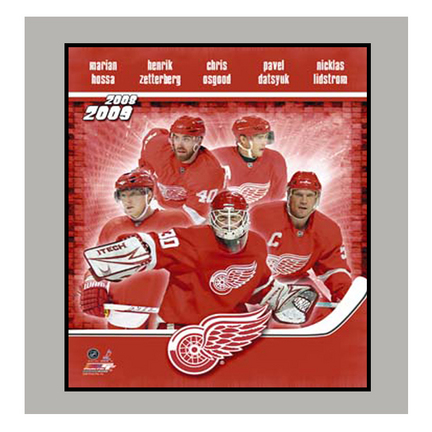 Detroit Red Wings Team Photo 2009 Photograph 11" x 14" Matted Photograph (Unframed)