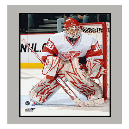 Chris Osgood Detroit Red Wings "White Jersey" 11" x 14" Matted Photograph (Unframed)