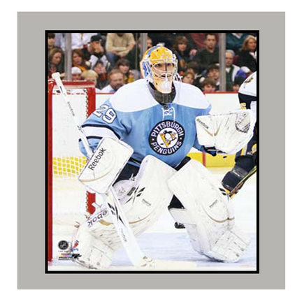 Marc Andre Fleury "Blue Jersey" 11" x 14" Matted Photograph (Unframed)