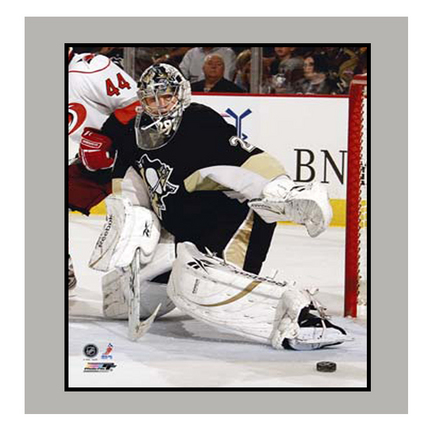 Marc Andre Fleury "Black Jersey" 11" x 14" Matted Photograph (Unframed)