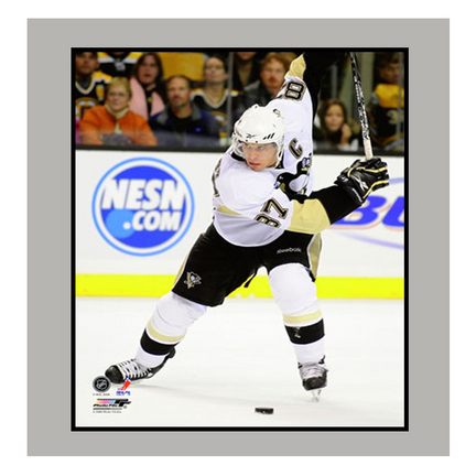 Sidney Crosby "White Jersey" 11" x 14" Matted Photograph (Unframed)