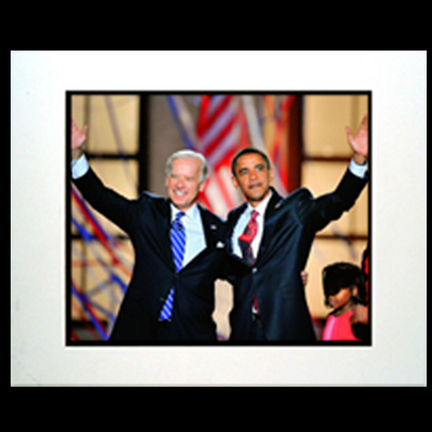Barack Obama and Joe Biden 11" x 14" Matted Photograph (Unframed)