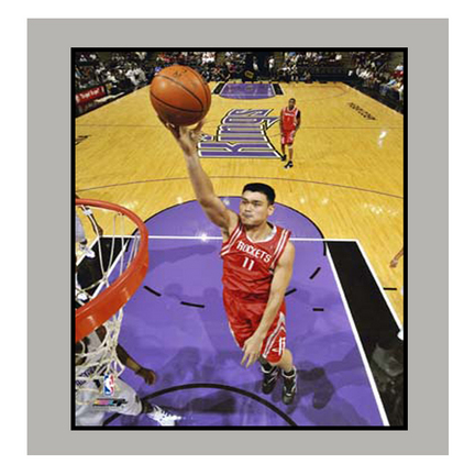 Yao Ming "vs. Sacramento" 11" x 14" Matted Photograph (Unframed)