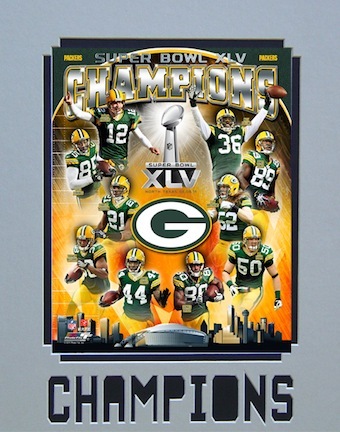 Green Bay Packers Super Bowl XLV Champions 11" x 14" Matted Photograph (Unframed)