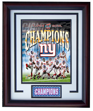 New York Giants "World Champions" Photograph in an 11" x 14" Deluxe Frame