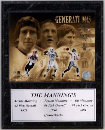 The Mannings Generations Photograph Nested on a 12" x 15" Plaque