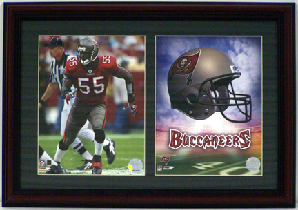 Derrick Brooks Tampa Bay Buccaneers Deluxe Framed Dual 8" x 10" Photographs