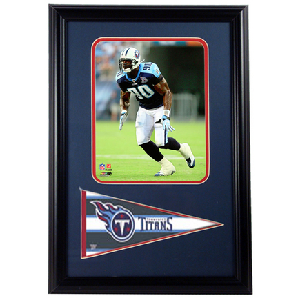 Jevon Kearse "Blue Jersey" Photograph with Team Pennant in a 12" x 18" Deluxe Frame