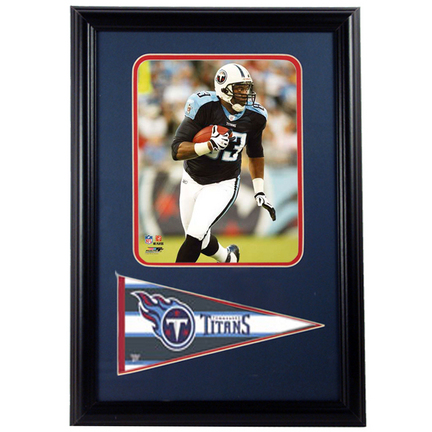 Alge Crumpler Photograph with Team Pennant in a 11" x 14" Deluxe Frame